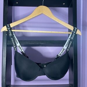 Juicy Couture BNWOT Black 36D T-Shirt Bra Wide Elastic Juicy Straps!